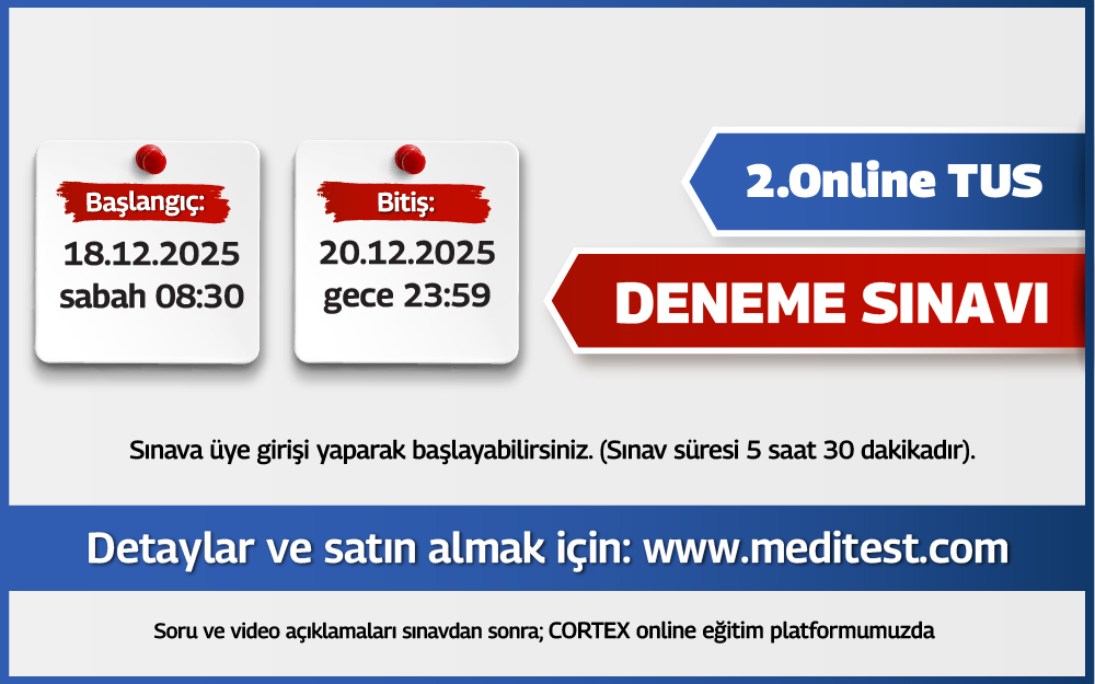 TUS 2026 2. Online Deneme Sınavı meditest.com'da!