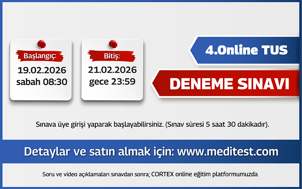 TUS 2026 4. Online Deneme Sınavı meditest.com'da!
