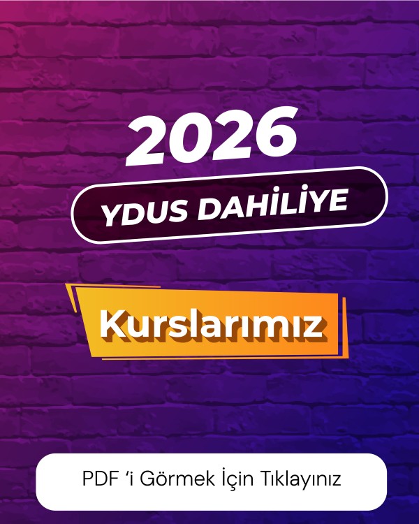 2024 YDUS Dahiliye Kurslarımız