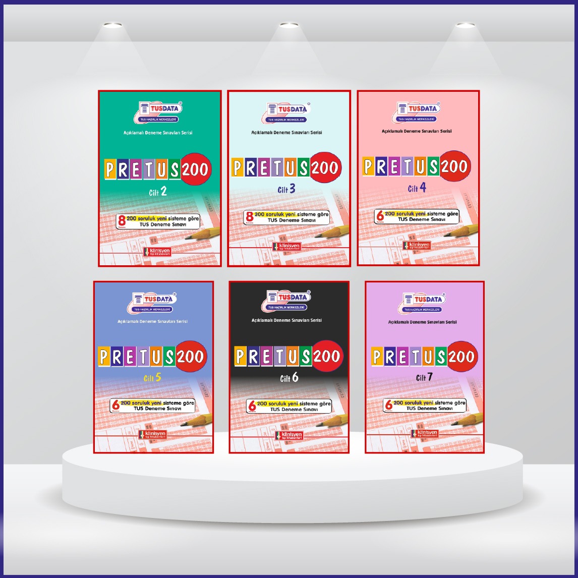 Pretus Deneme Sınavları - 200 Takim ( 2-3-4-5-6-7 Cilt )