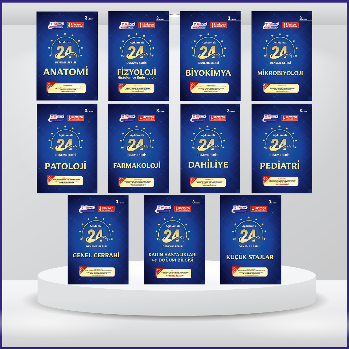 24 Açıklamalı Deneme Serisi Takımı 3.Baskı ( 11 Branş )