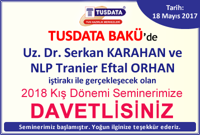 TUSDATA Bakü’de 2018 Kış Dönemi Semineri 18 Mayıs'ta...