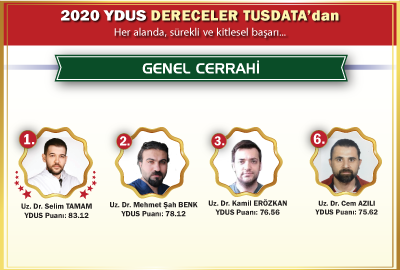 2020 YDUS Genel Cerrahi Derecelerimiz!