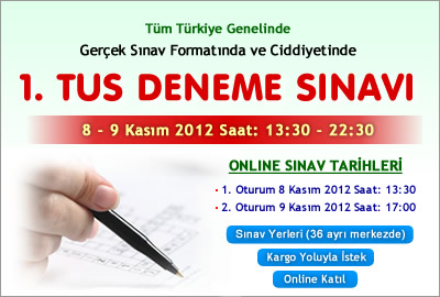 Nisan 2013 Kış Dönemi 1. Deneme Sınavı Başlıyor!