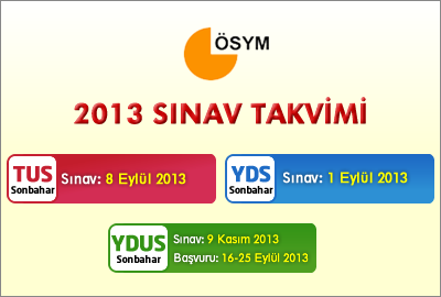 2013 Sınav Takvimi Açıklandı!