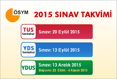 2015 Sınav Takvimi Açıklandı!