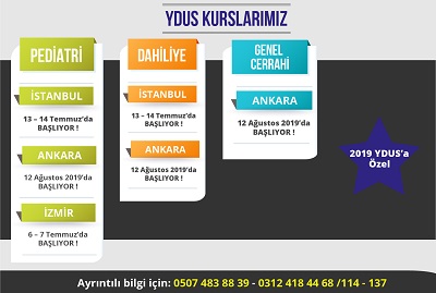 2019 YDUS Kurslarımız Başlıyor..!
