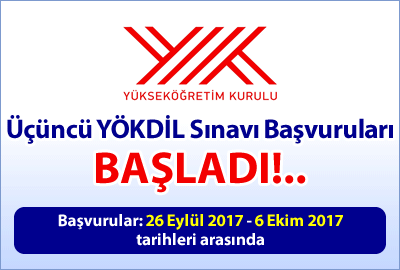 Üçüncü YÖKDİL Sınavı Başvuruları Başladı!