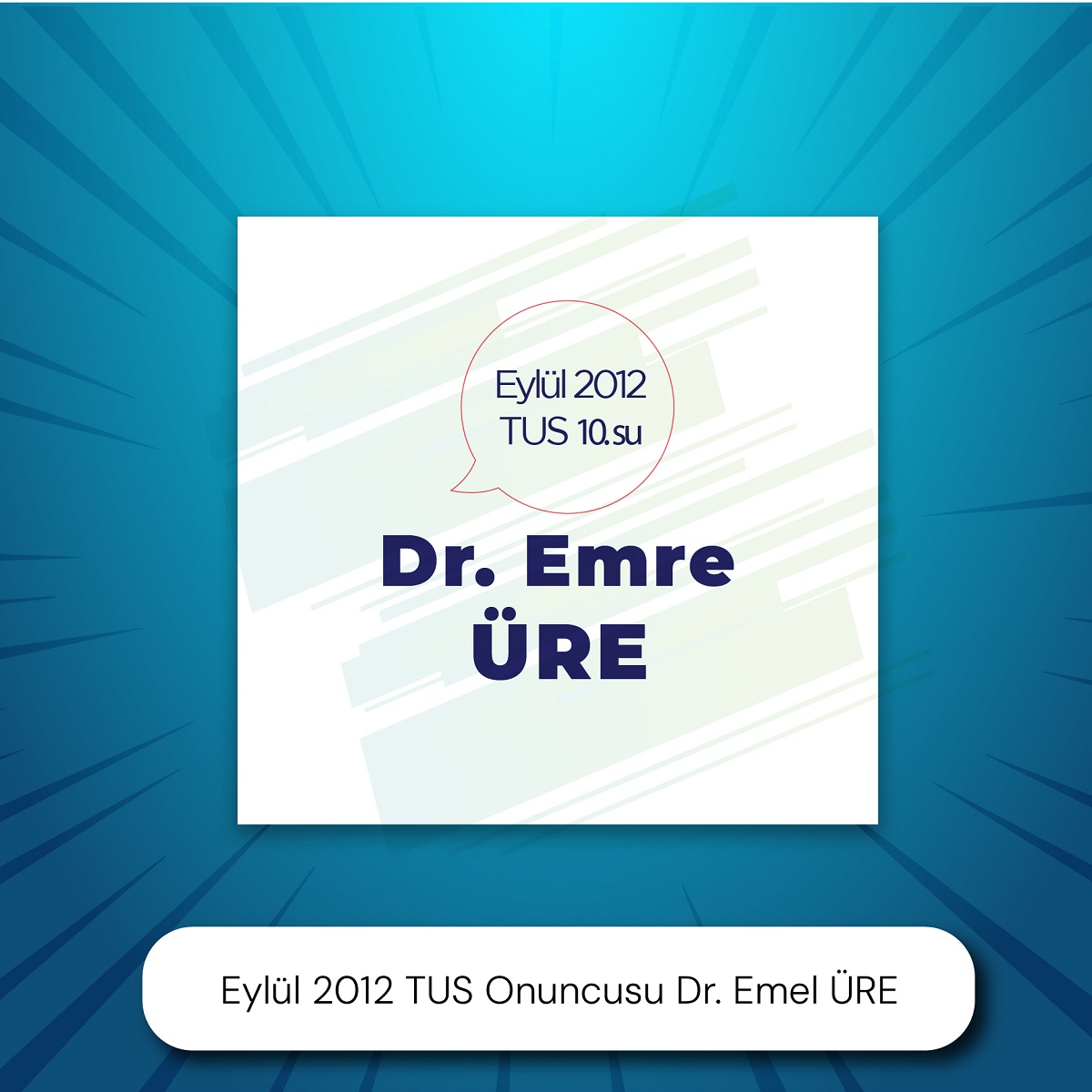 Eylül 2012 TUS Onuncusu Dr. Emel ÜRE