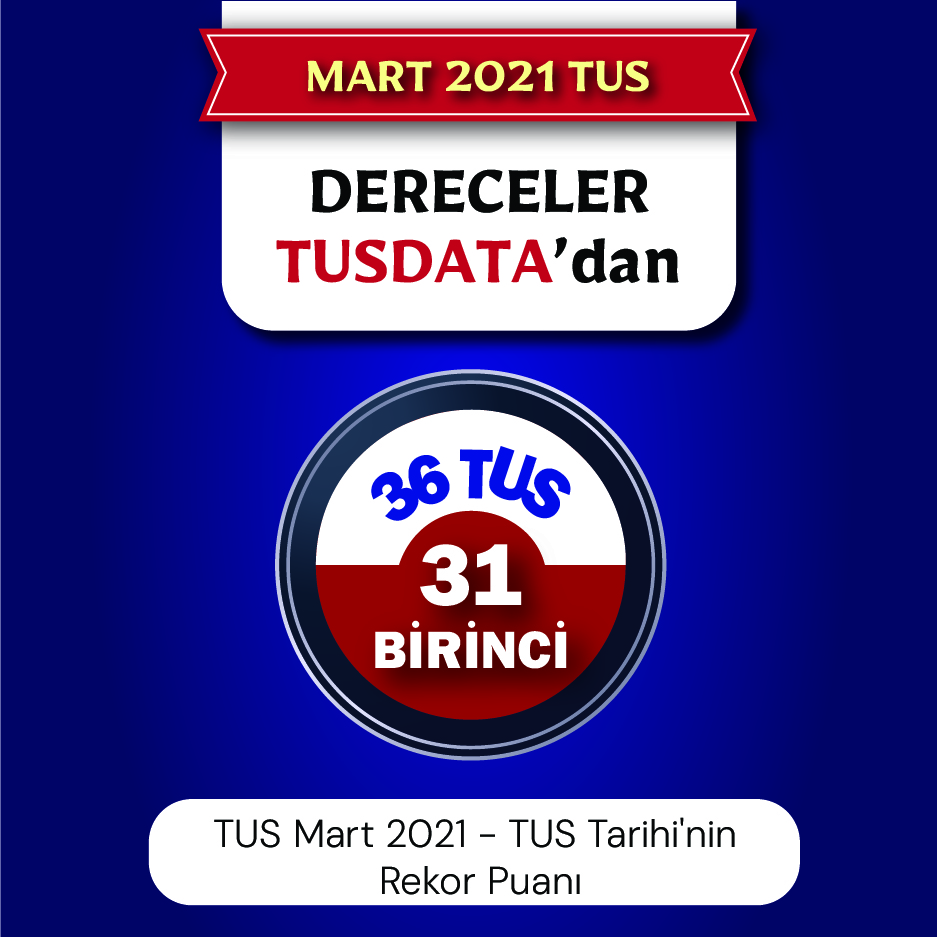 TUS Mart 2021 - TUS Tarihi'nin Rekor Puanı